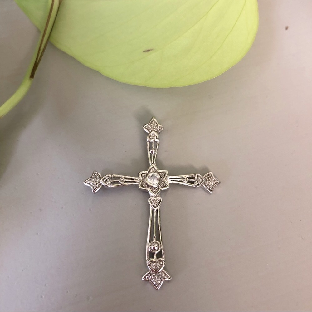 Silver tone Cross Pendant